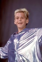 Aaron Carter - performing on stage during a live concert appearance on July 7, 1999