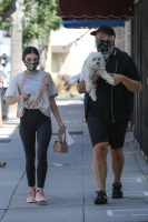 Lucy Hale - seen grabbing coffee with a friend in Studio City, California | 06/30/2020