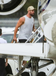 [Blurry] Chris Hemsworth - Catches a flight back on private jet Febuary 12, 2021