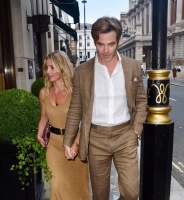 Chris Pine & Annabelle Wallis pictured hand in hand while on date night in London, UK - July 4, 2018