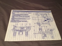 1984 Gi joe SHARC//S.H.A.R.C sous-marin Blueprints quelques feuille d/'instruction