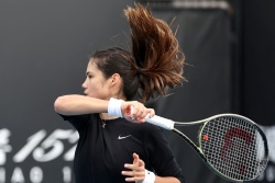 Emma Raducanu - practice session on day one of the Australian Open - Melbourne, Australia - January 14, 2024