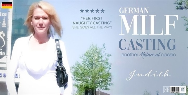 Judith - Blonde German MILF Judith masturbates on her very first casting where she gave it all 1080p