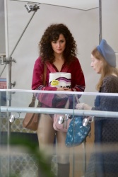 Rose Byrne - Filming scenes for 'Physical' at a Los Angeles strip mall, February 2, 2021