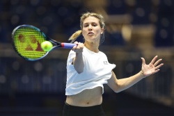 Eugenie Bouchard - Billie Jean King Cup Finals in Seville, Spain November 3, 2023