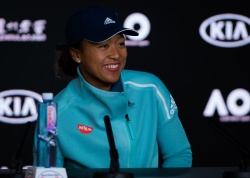 Naomi Osaka - talks to the press during Media Day ahead of the 2019 Australian Open at Melbourne Park in Melbourne, 21 January 2019