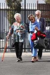 Melora Hardin - Seen walking in with her parents at the dance studio in Los Angeles, October 21, 2021