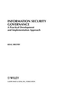 Information Security Governance  A Practical Development and Implementation Approach