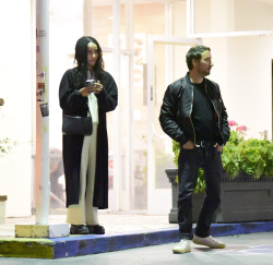 Zoë Kravitz - Spotted leaving a restaurant with YSL designer Anthony Vaccarello in Los Angeles, November 23, 2021