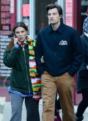 Millie Bobby Brown - has a fun-filled Valentine's Day out and about with Jake Bongiovi in New York City - February 14, 2024