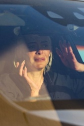 Jaime King - Crying Upset while driving in Los Angeles CA 05/04/2024