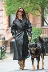 Emily Ratajkowski - Seen walking her dog Colombo before doing some shopping in New York May 16, 2024