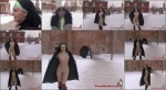 Winter day public nudity with beautiful chick Melany