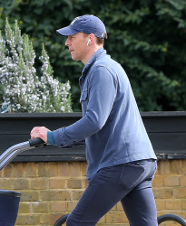 Tom Hiddleston - Spotted pushing a pram while out and about in London, April 5, 2023