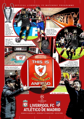 Liverpool FC Programmes - Liverpool FC v Atletico de Madrid - 11 March (2020)