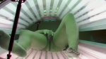 Czechav Brunette masturbating in solarium 3