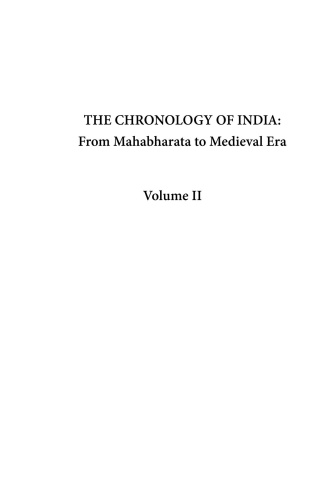 The Chronology of India From Mahabharata to Medieval Era