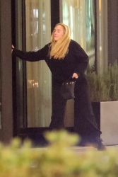 Adele - Is casually dressed in all black as she exits Beverly Hills' upscale restaurant Steak 48, June 6, 2023