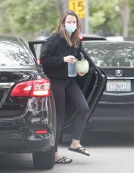 Mia Goth - Arrives to Shia LaBeouf's house while he heads out to lunch with a friend to Kreation Juice in Pasadena, June 7, 2021