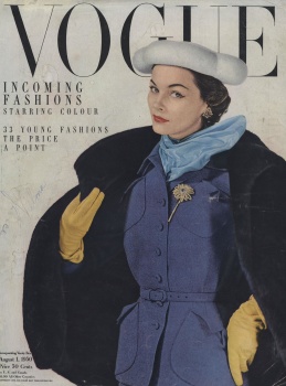 US Vogue August 1, 1950 : Eva Gerney by Erwin Blumenfeld | the Fashion Spot