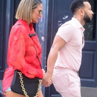 Chrissy Teigen and John Legend are seen out and about in New York City, New York | 08/20/2021