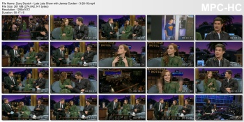Zoey Deutch - Late Late Show with James Corden - 3-28-18