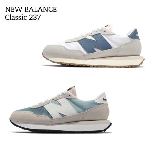 New Balance 休閒鞋 237 灰 藍 男鞋 女鞋 麂皮 復古 情侶鞋 拼接 大N MS237GDD