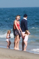 Paris Hilton - wears a red thong bikini while enjoying the beach in Malibu, California | 07/27/2020