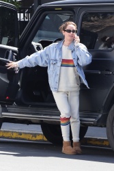 Ashley Tisdale - Keeps it comfy in sweats and a denim jacket as she steps out for coffee in Los Feliz, March 25, 2023