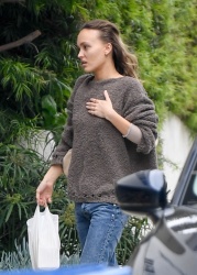 Lily-Rose Depp - Casual beauty in blue jeans while visiting a friend, Los Angeles CA - April 12, 2024