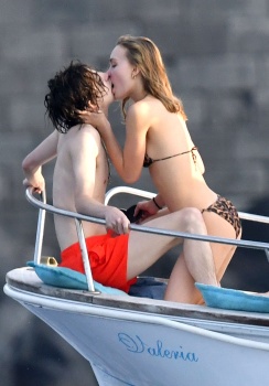 Lily-Rose Depp - wearing a bikini on a yacht Capri, Italy - 2 September, 2019