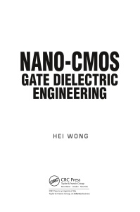 Nano CMOS Gate Dielectric Engineering