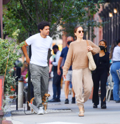 Minka Kelly - Steps out for a dog walk with boyfriend Trevor Noah in New York, September 3, 2021