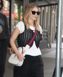 Elizabeth Olsen - Leaving after signing her new book Hattie Harmony: Worry Detective at Barnes & Noble Union Square in New York, June 10, 2023