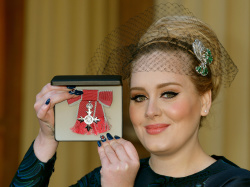 Adele - MBE at Buckingham Palace December 2013