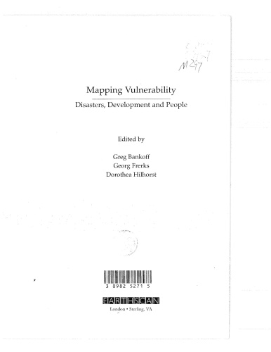 Maping Vulnerability Disasters, Development and People