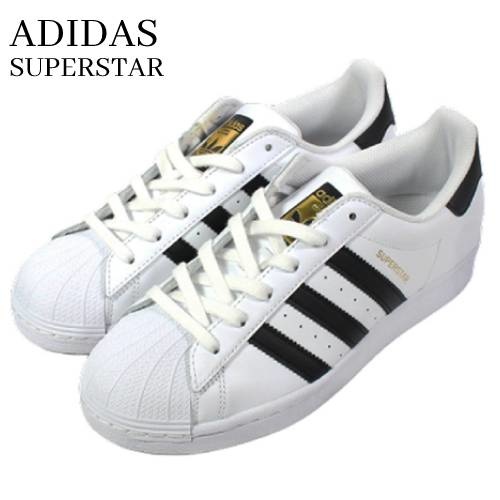 ADIDAS 男女 ORIGINALS SUPERSTAR  皮革 貝殼鞋頭 經典金標復古初代鞋 白黑 - EG4958