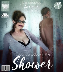 Mature - Ameli (43) - Big breasted mature Ameli found a toy boy in her shower. She instantly got wet and seduced him to blow of steam in the bathroom  Mature.nl