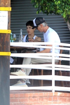Selma Blair - Steps out for lunch with boyfriend Ron Carlson and possibly his mother at Mauro's Cafe in West Hollywood, June 19, 2020