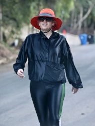 Rebel Wilson - Continues to work on her weight loss with a solo hike in the hills of Los Angeles, October 16, 2021