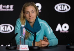 Angelique Kerber - talks to the press during Media Day ahead of the 2019 Australian Open at Melbourne Park in Melbourne, 16 January 2019