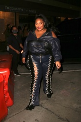 Lizzo - Steps out for dinner at Craig’s in West Hollywood, October 27, 2021