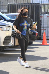 Sunisa Lee - Arrives for practice at the DWTS studio in Los Angeles, October 22, 2021