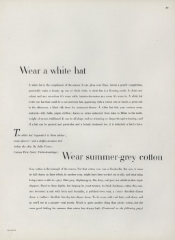 US Vogue April 15, 1947 by Irving Penn | the Fashion Spot