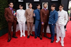 BTS - 64th Annual GRAMMY Awards at MGM Grand Garden Arena in Las Vegas, Nevada - April 3, 2022