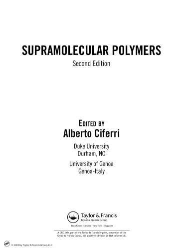 Supramolecular Polymers CYYgUPta_t