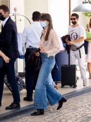 Clara Luciani - Is seen arriving at the Martinez Hotel during the 74th annual Cannes Film Festival in Cannes, July 9, 2021
