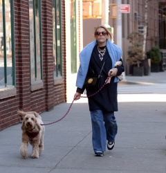 Busy Philipps - Is spotted walking her dog Gina in New York, February 12, 2023