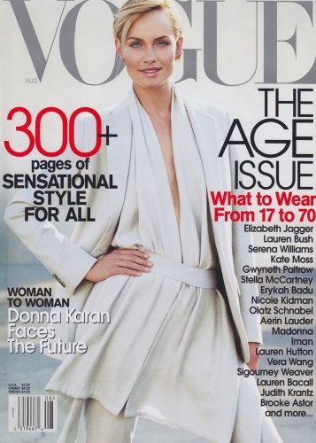 US Vogue magazine - August 2000 - Carmen Kass cover