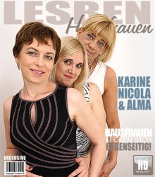 Mature - Alma (40), Karine C. (54), Nicola S. (38) - 3 reife Lesben teilen ihre Muschis  Mature.nl